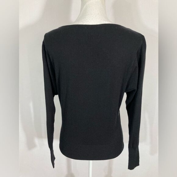 Worthington Top Women’s S Black Sequin Knit Blouse Casual Career Night Out - Picture 2 of 10